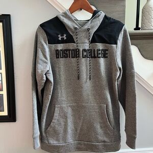 Under Armour Boston College Heavy Embroidery Coldgear Gray Hoodie sz S NWOT